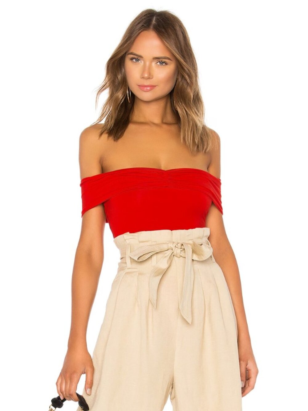 Lovers + Friends Neil Bodysuit in Red